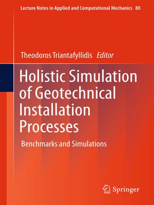 cover image of Holistic Simulation of Geotechnical Installation Processes